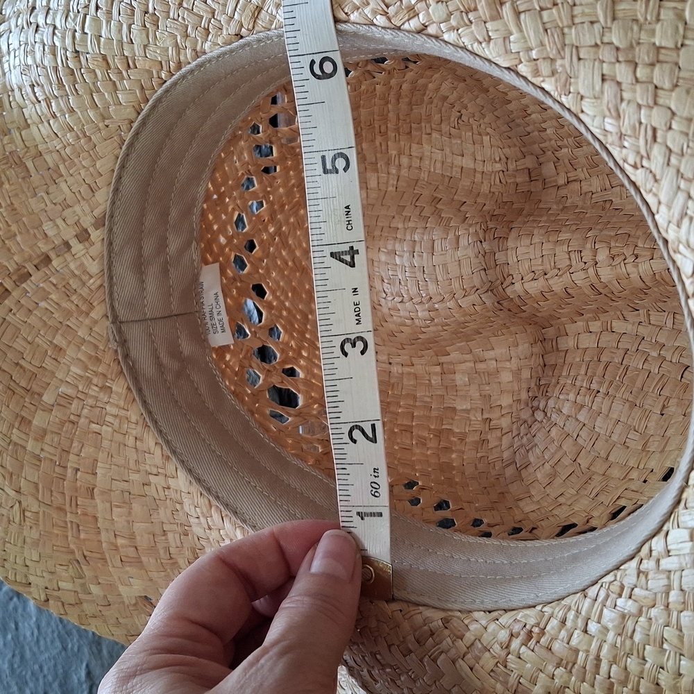 Straw Cowboy Hat with Faux Turquoise Beads - Picture 7 of 8